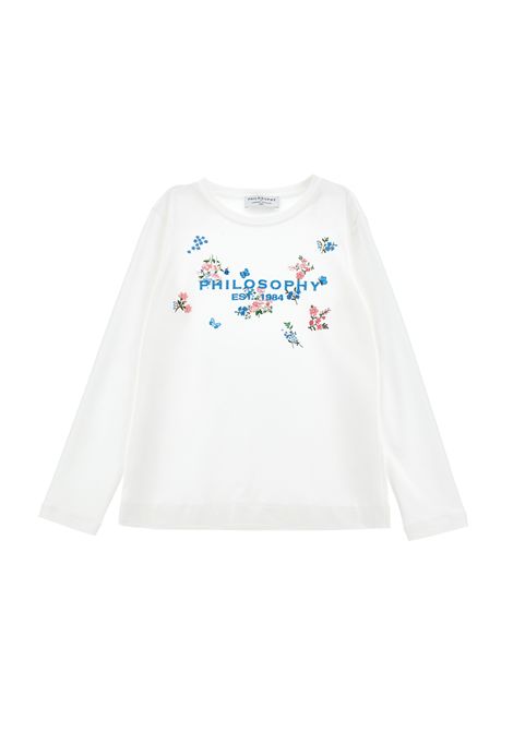 T-shirt con ricamo PHILOSOPHY KIDS | I1H606 82010001